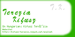 terezia kifusz business card